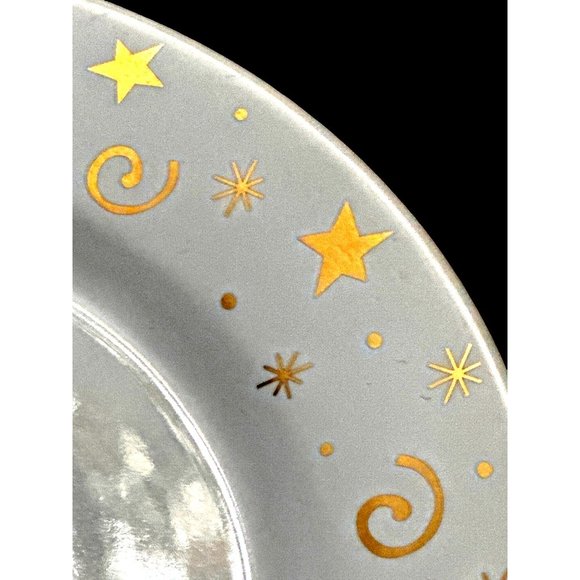 The Pampered Chef Porcelain Celebration Party Dessert Plates with Gold Confetti - Picture 6 of 6